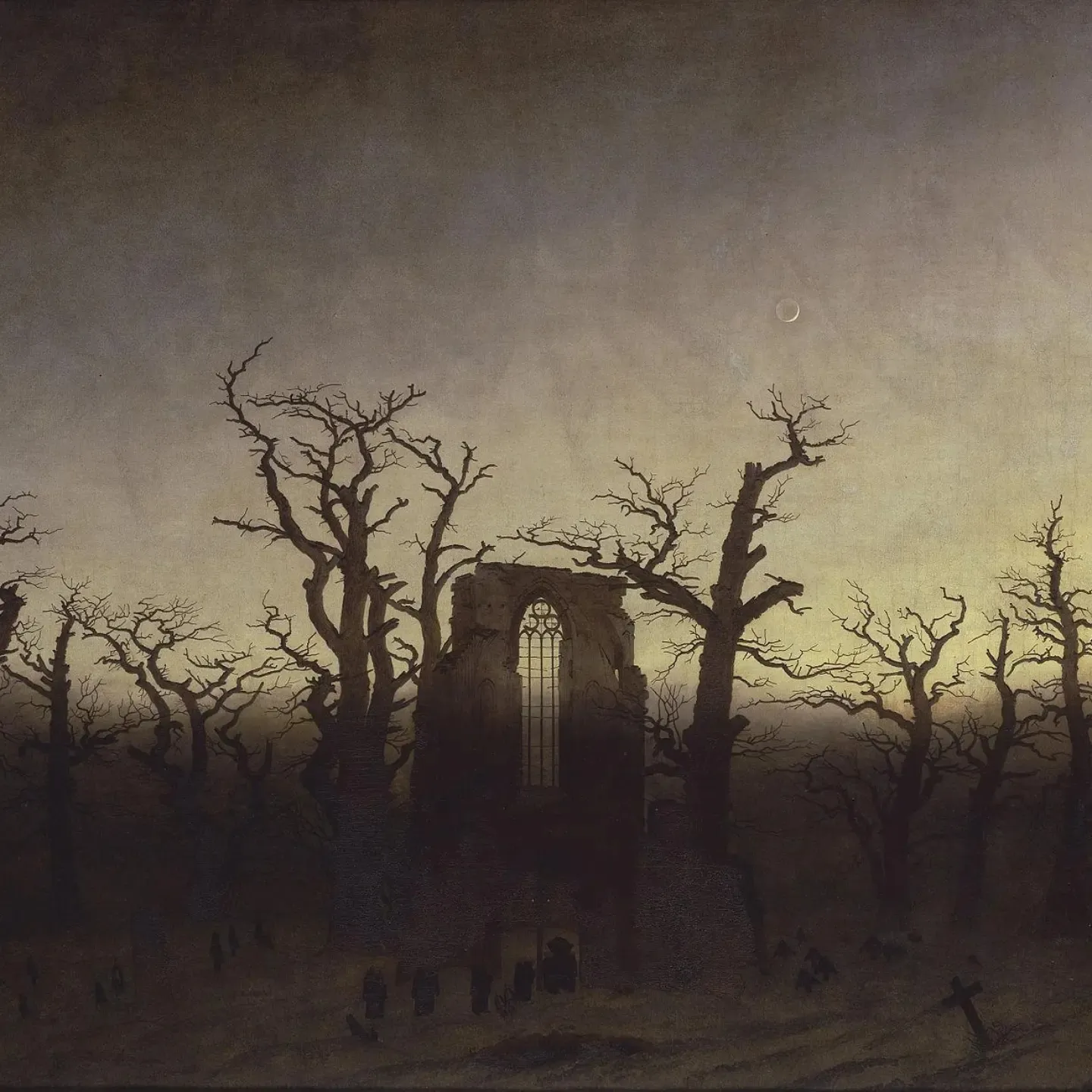 Caspar David Friedrich inspired landscape for Athas dark fantasy mood